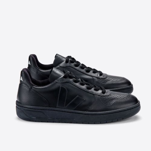 Veja V-10 Bastille CWL Mens Trainers Black UK 48579